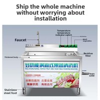 Hoge kwaliteit automatische roestvrijstalen fruit- en groentewasmachine met motor voor maïsverwerking