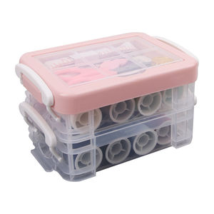 <b>Sewing</b> Kit Set 30 Piece Portable Three Layer Storage <b>Box</b> With Needles Thread Scissors Measuring Tape For Household Mending - Product Image 5