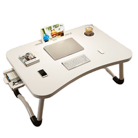 Table d'ordinateur portable pliable de style pour étudiants Petit bureau d'étude pour dortoir et maison Bureau de lit d'étudiant