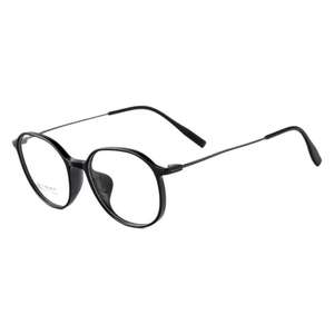 Lunettes de vue à monture ronde de style coréen 6832, unisexe, verres en acrylique de taille moyenne, monture complète - Product Image 2