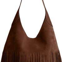 Sac à bandoulière en daim marron de qualité supérieure, fabrication OEM ODM, sac hobo en gros avec fermeture à bouton