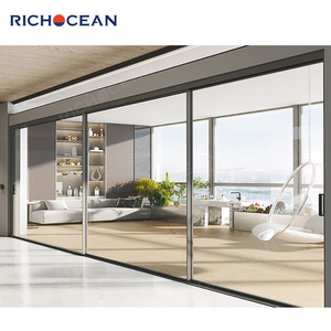 RICHOCEAN-Puerta corrediza multipista integrada con marco de aluminio <span class=keywords><strong>para</strong></span> balcón, <span class=keywords><strong>puertas</strong></span> corredizas acristaladas panorámicas <span class=keywords><strong>para</strong></span> Villa - Product Image 4