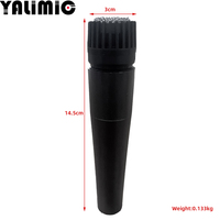 Microphone à main filaire dynamique de vente chaude Construction en métal durable Compatible avec les ordinateurs portables et les consoles de mixage