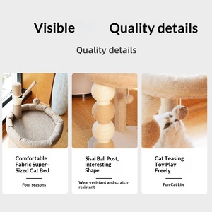 Venta Directa de Fábrica al por Mayor: Árbol para Gatos Pequeño con Poste Rascador y Juguete Colgante de Bola - Plataforma Acogedora para Gatos, Árbol de Escalada para Gatos OEM - Product Image 5
