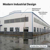 Bâtiment d'entrepôt préfabriqué moderne en structure métallique, atelier industriel haute résistance, kit de construction de hangar métallique pour stockage