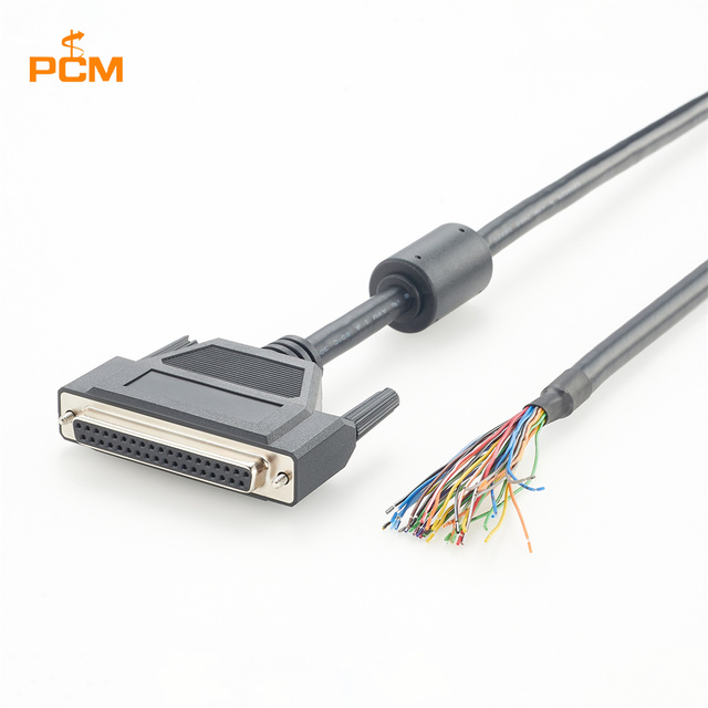 D-Sub 37Pin Female to Bare Wire End I/O Pigtail Cable for Industrial Equipment Control Gear PLC Data Acquisition Testing System