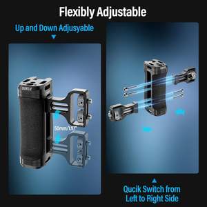 Poignée latérale <span class=keywords><strong>SIRUI</strong></span> avec localisation ARRI et double montage à vis de 1/4 "en option, poignée légère pour <span class=keywords><strong>appareil</strong></span> <span class=keywords><strong>photo</strong></span> avec sabot froid, clé - Product Image 4