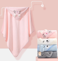 Serviette de bain à capuche jetable pour bébé en bambou à séchage rapide avec motif ours, forme personnalisée pour la plage et l'extérieur