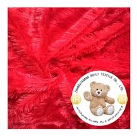 Tissu en fausse fourrure de peluche PV 100% polyester super doux, hauteur du poil 20 mm, effet ours en peluche