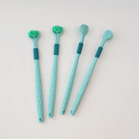 Brosse à dents manuelle quotidienne pour salle de bain avec 3 têtes ergonomiques, poils souples, manche en plastique sans BPA pour usage domestique