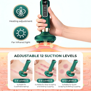 Strumento Elettrico Ricaricabile per Massaggio GuaSha a 12 Livelli con Coppettazione e Aspirazione per Braccia, <span class=keywords><strong>Gambe</strong></span> e Schiena Flaccide, Uso Domestico - Product Image 3