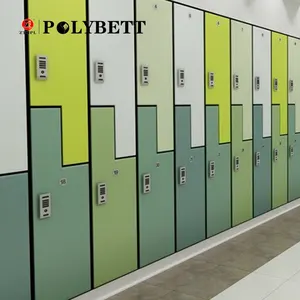 Polybett 柔性高压 hpl 紧凑型层压板供应商健身房储物柜系统