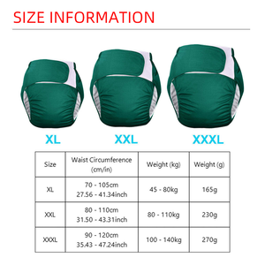 Couche lavable pour adulte AIO, grande taille, couche en tissu lavable, couche imperméable, couche de soin - Product Image 2