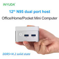 INYUDA-MiniPC Intel de cuatro núcleos, 8GB, DDR4, 128/256GB, SSD, sistema operativo Windows para el hogar/oficina, negocios, industrial, EU JP