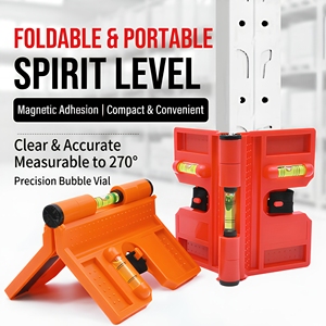 Nivel Magnético Plegable de 270 Grados, Herramienta de Medición DIY, Regla de Nivel de Plástico - Product Image 5