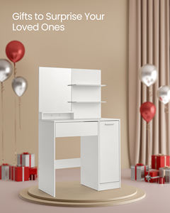 <span class=keywords><strong>VASAGLE</strong></span> <span class=keywords><strong>Coiffeuse</strong></span> moderne pour chambre à coucher, table de maquillage avec miroir - Product Image 6