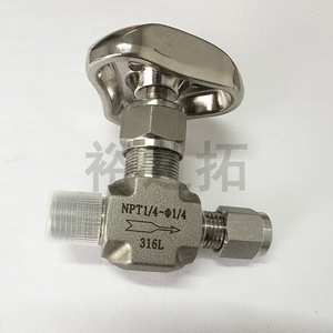 วาล์วเข็มทรงกระบอกสแตนเลส NPT1/4 316L แบบเกลียวตรงสำหรับสื่อที่มีฤทธิ์กัดกร่อน - Product Image 2