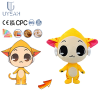 UYEAH OEM/ODM Boneka Plush Kartun Lucu Berkualitas Tinggi MOQ Rendah Logo Kustom Desain Pribadi Mainan Hewan Plush Kustom