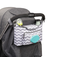 Sac de poussette compact et léger en tissu Oxford, sac de rangement suspendu au guidon, sac de poussette universel pour bébé