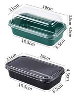 Barquettes de stockage alimentaire écologiques en PET, contenants en plastique jetables rectangulaires 22mm 26mm, emballage MAP pour boulangerie et repas