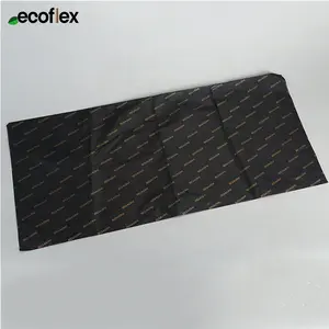 Papel de seda para envolver, embalaje de producto negro ecológico con logotipo personalizado impreso