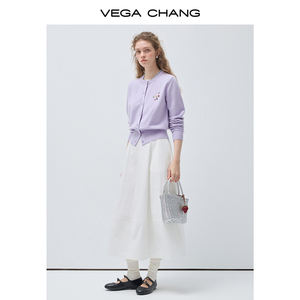 VEGA CHANG Falda Preencogida Estilo Francés Minimalista, Rejuvenecedora, Esencial para Combinar en Capas, Primavera/Verano - Product Image 5