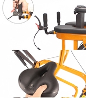 Déambulateur Réadaptation Ajustable en Hauteur pour Enfants et Adultes, Entraîneur de Marche pour Paralysie Cérébrale et Hémiplégie avec Siège