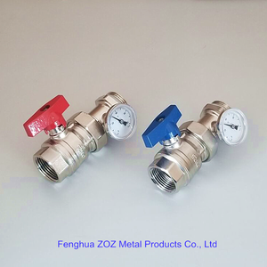 Vanne à bille pour collecteur <span class=keywords><strong>de</strong></span> chauffage au <span class=keywords><strong>sol</strong></span> avec <span class=keywords><strong>thermomètre</strong></span>, 1 paire - Product Image 5