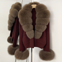 Mode européenne et américaine, printemps et automne, pull en tricot pour femmes, col en fourrure de renard véritable, cardigan en tricot pour femmes
