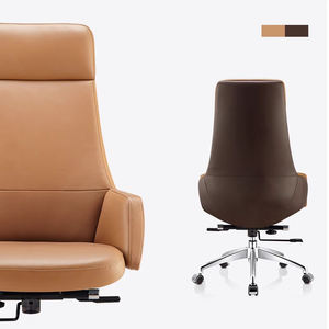 Moderna Sedia da Ufficio Direzionale in Pelle con Schienale Alto, Design Ergonomico e Girevole per Soggiorno e Ufficio - Product Image 3