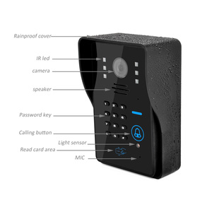 Système de sonnette d'interphone visuel avec télécommande et déverrouillage par balayage de carte pour téléphone de porte vidéo de contrôle d'accès de bâtiment - Product Image 5