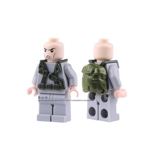 WW2 <span class=keywords><strong>militaire</strong></span> Mini Figure équipement ceinture casque parachutiste parachute gilet tactique soldat armée blocs de construction jouets - Product Image 2