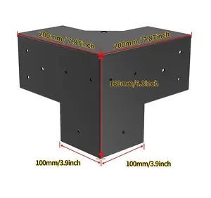 Ahşap kirişler için Gazebo parantez açı köşe braketi Gazebo Gazebo kiti braketi