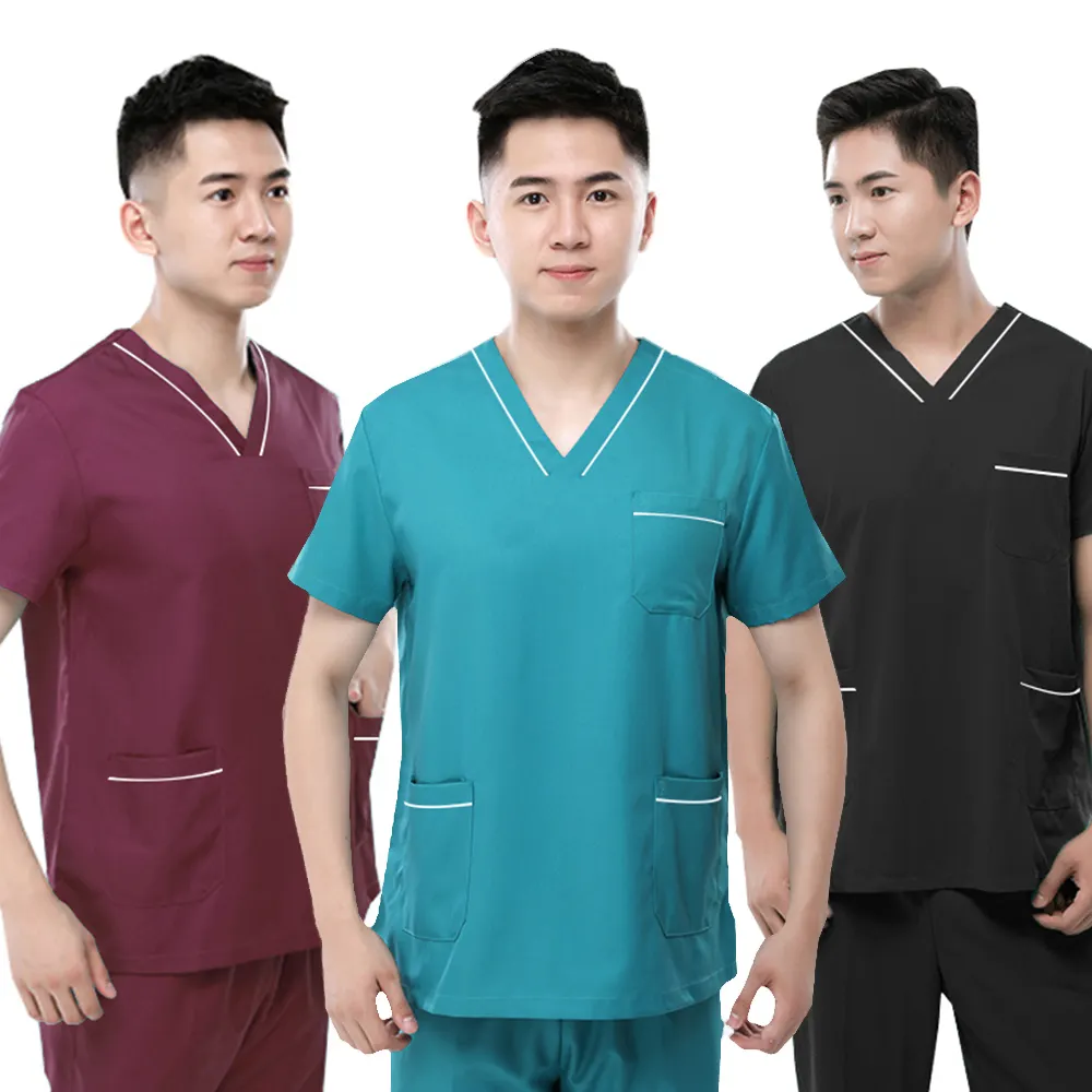 Manches courtes femmes Chirurgical Médical Uniformes Blouses Hôpital Médecin Mince multicolore pantalon + chemise salle D'opération vêtements de travail