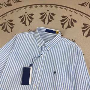 RL Vintage ODM Striped Sun-Protective for <strong>Shirt</strong> for Spring and Summer Thin Long-Sleeved Embroidered Top Feminine Charm - Product Image 3
