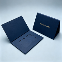 Porta Tarjetas de Regalo Magnético de Papel Reciclado Recubierto Personalizado y Carpeta para Tarjetas de Membresía VIP con Impresión UV y Cinta