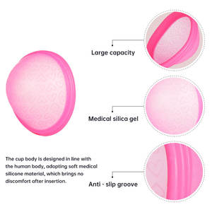 Venta al por mayor de silicona personalizable de grado médico suave en la textura del disco <span class=keywords><strong>menstrual</strong></span> reutilizable - Product Image 2