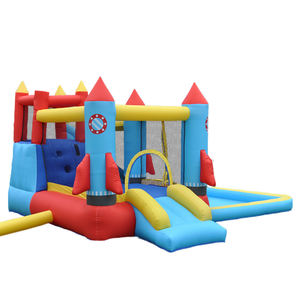 <span class=keywords><strong>Castillo</strong></span> Inflable de Tela Oxford con Tobogán de Agua, Casa de Brinco, Trampolín - Product Image 6