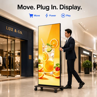 Écran d'affichage LED sur pied P1.86 P2.5, signalisation numérique intérieure, affichage publicitaire vertical mobile, 8K HDR10+, magasin de détail