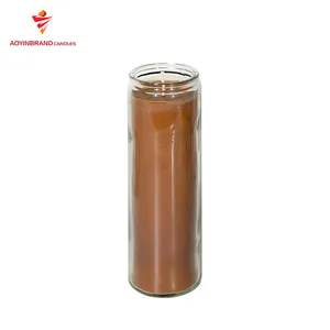 wholesale cheap price 7 days glass jar candle for church and religious with best quality
