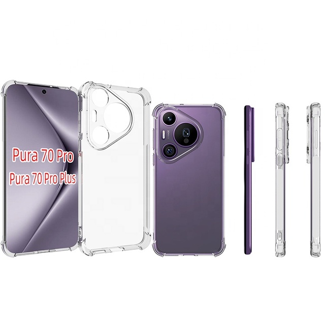For Huawei Pura70 Pro Plus Soft Transparent Tpu Shock Proof Air Cushion Phone Case