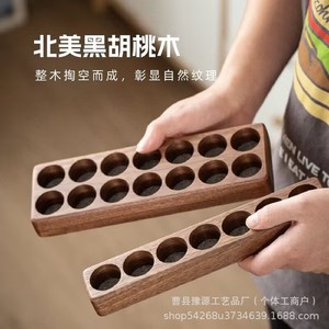 Wooden Essential Oil <b>Storage</b> <b>Rack</b> Rectangle Solid Wood Display Stand For Essential Oil <b>Bottles</b> Desktop Organizer - Product Image 4