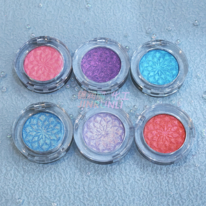 Fard à paupières professionnel effet caméléon, quatre couleurs - Fini métallique, scintillant, chromé, dégradé <span class=keywords><strong>pêche</strong></span>/bleu - Product Image 3