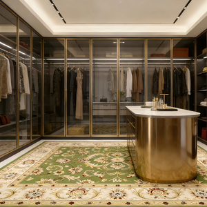 Tapis tissé Wilton à motif jacquard nordique pour usage domestique, vente en gros d'usine - Product Image 1