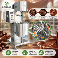 Broyeur à billes industriel Gondor Machinery 100L 500L, technologie de mélange de chocolat en petites séries avec écran LCD