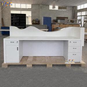 Mostrador de Recepción <span class=keywords><strong>para</strong></span> Clínica de Cosmética, Centro de Servicios de Bienestar y Spa, Mostrador de Acrílico con LED <span class=keywords><strong>para</strong></span> Salón de Uñas - Product Image 5