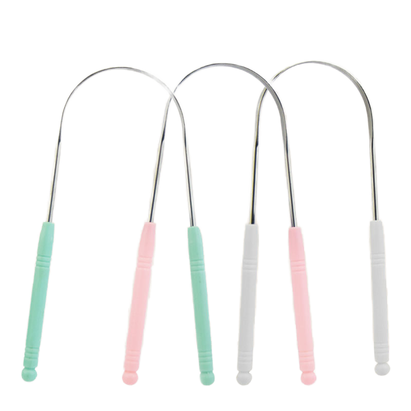 Portable Stainless Steel Copper Travel Set Eco-Friendly Oral Care Tongue Scraper and Mouth Fresher Natural Tongue Cleaner