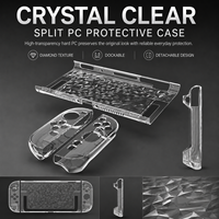 Coque de protection transparente texturée en diamant, compatible avec la console Nintendo Switch 2 et les accessoires de jeu