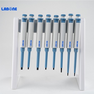 Micropipette de laboratoire Table en plastique Support de <span class=keywords><strong>pipette</strong></span> linéaire Support pour 8 pipettes Fabricant - Product Image 2