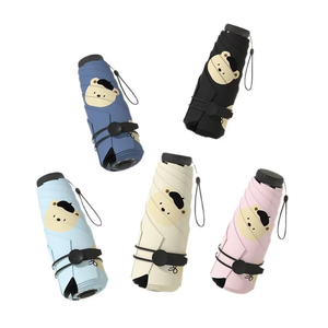 <span class=keywords><strong>Sunday</strong></span> Wholesale Petit parapluie de soleil et de pluie pliant portable Mini Sunny avec revêtement noir pour le voyage - Product Image 5